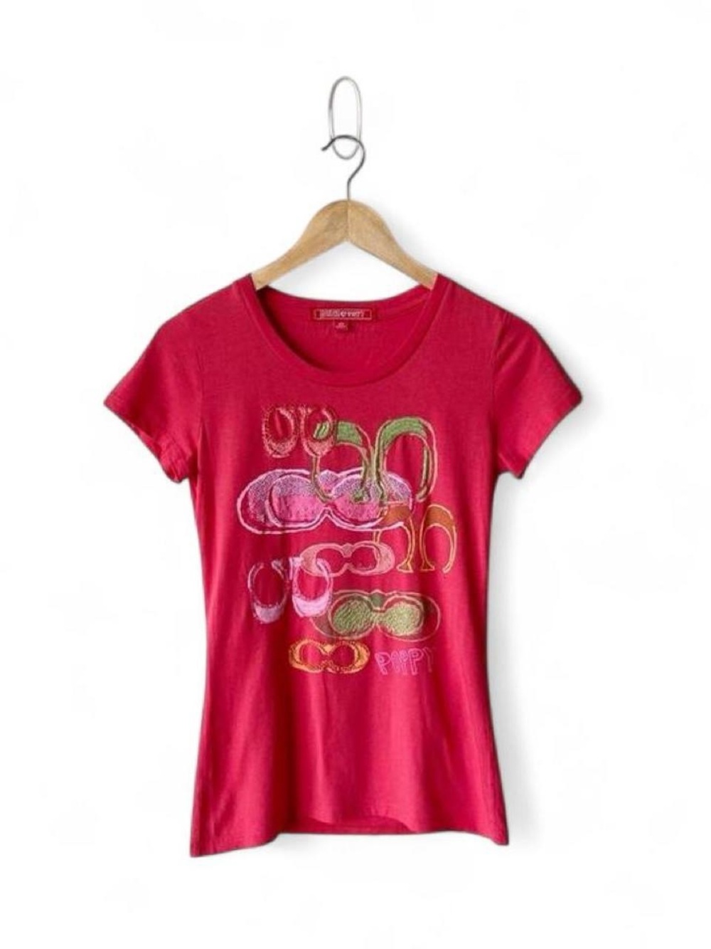 Y2K Coach Poppy Beaded Graphic T-Shirt
